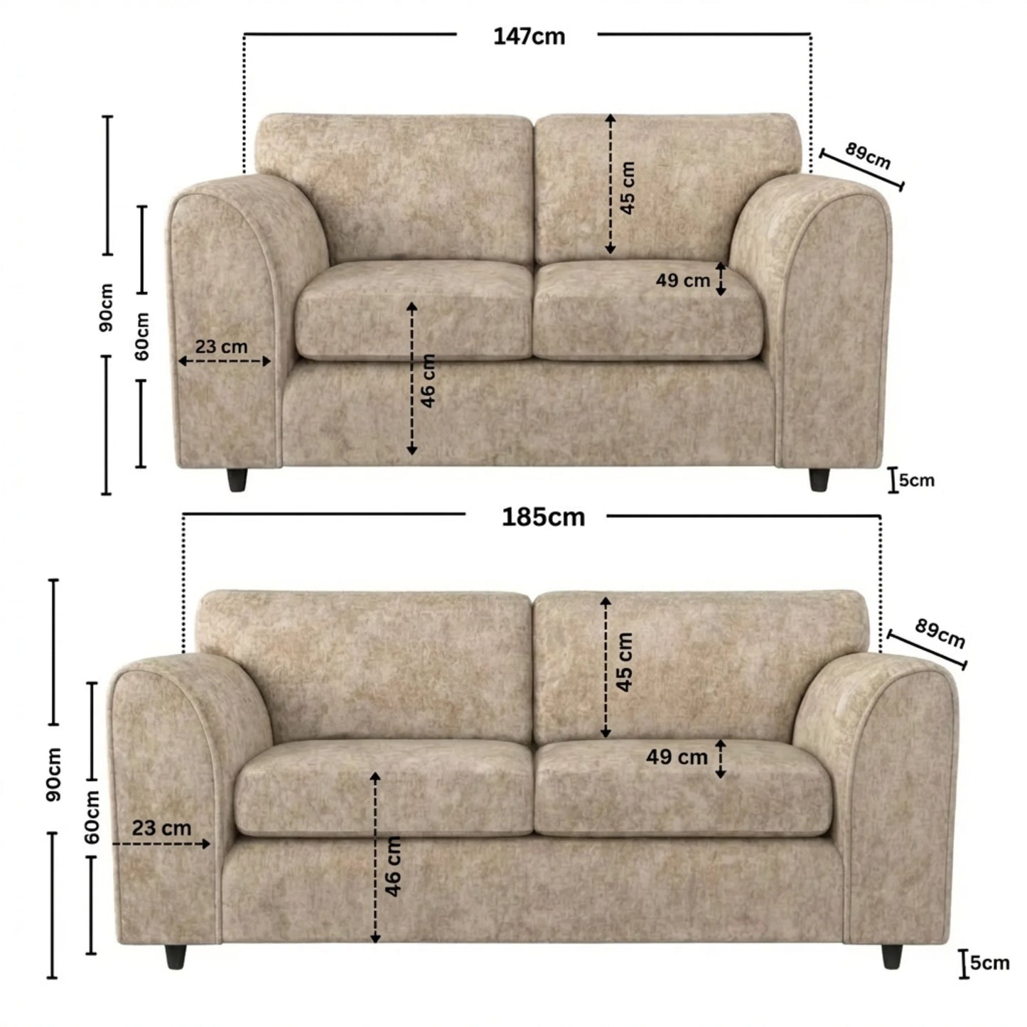 3+2 Seater beige