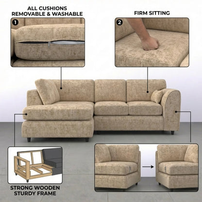 Left Hand Facing Beige