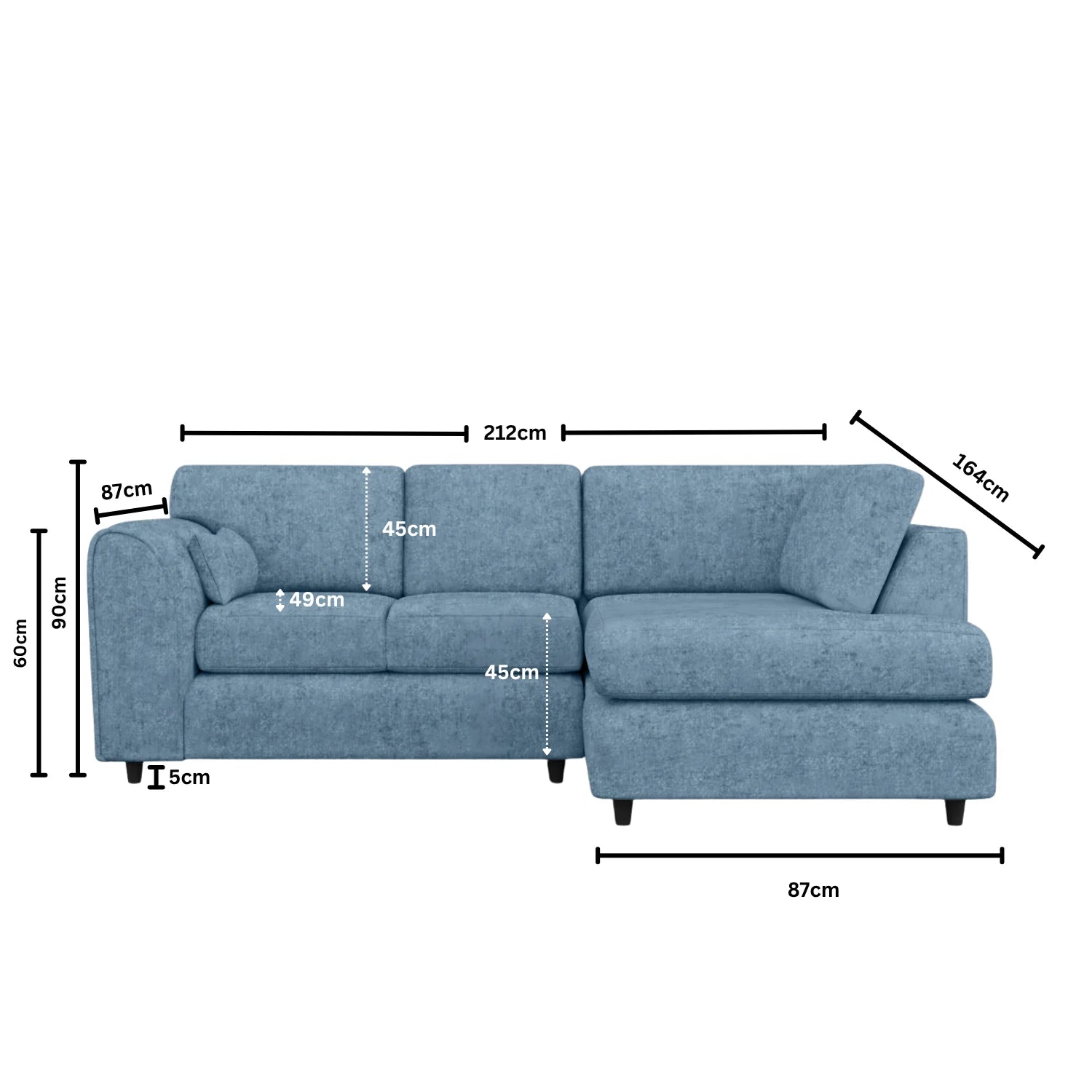 Right Hand Facing Sky Blue