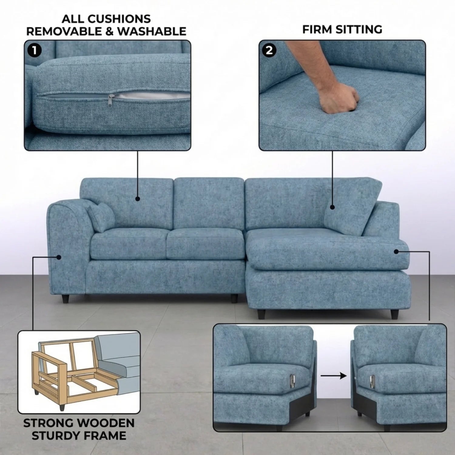 Right Hand Facing Sky Blue