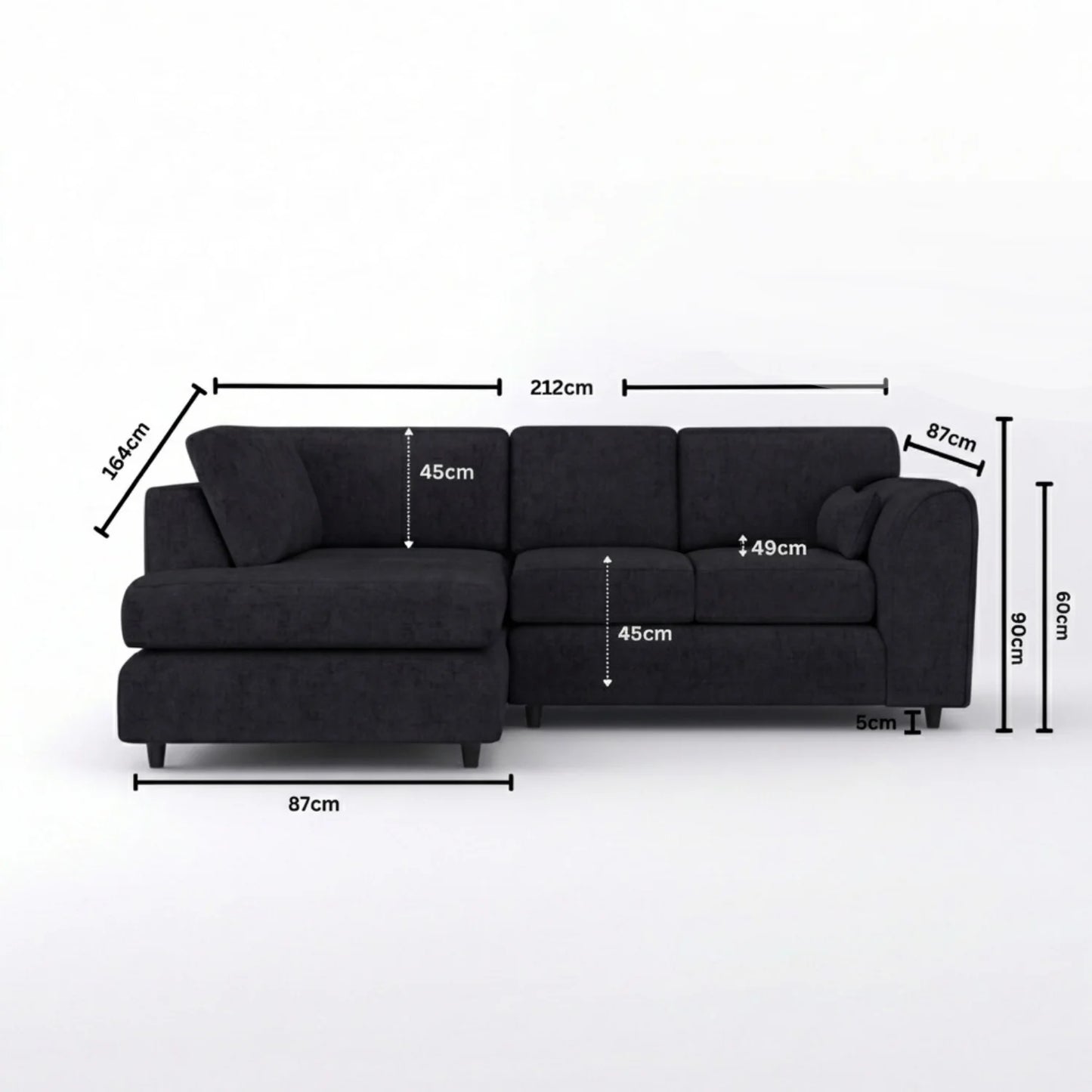 Left Hand Facing Black