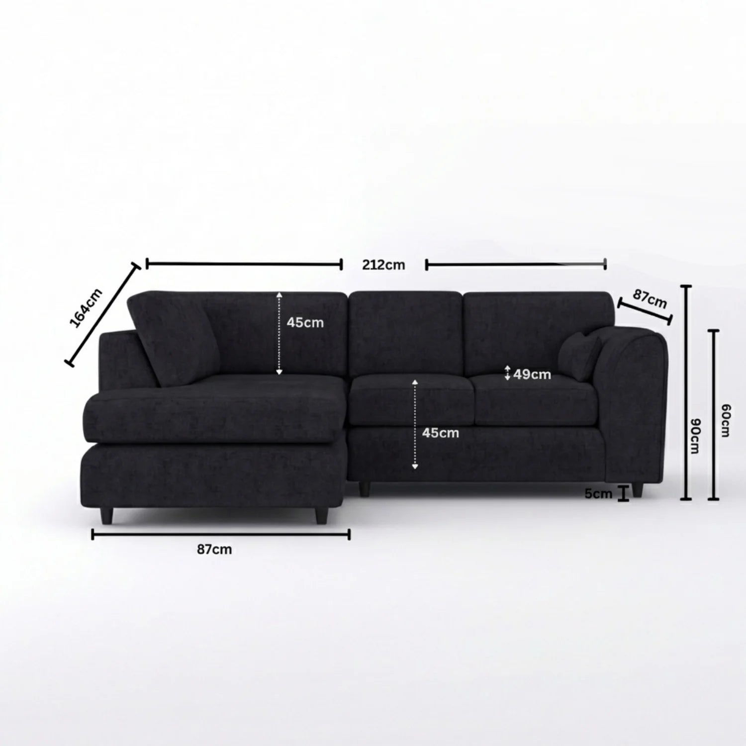 Left Hand Facing Black