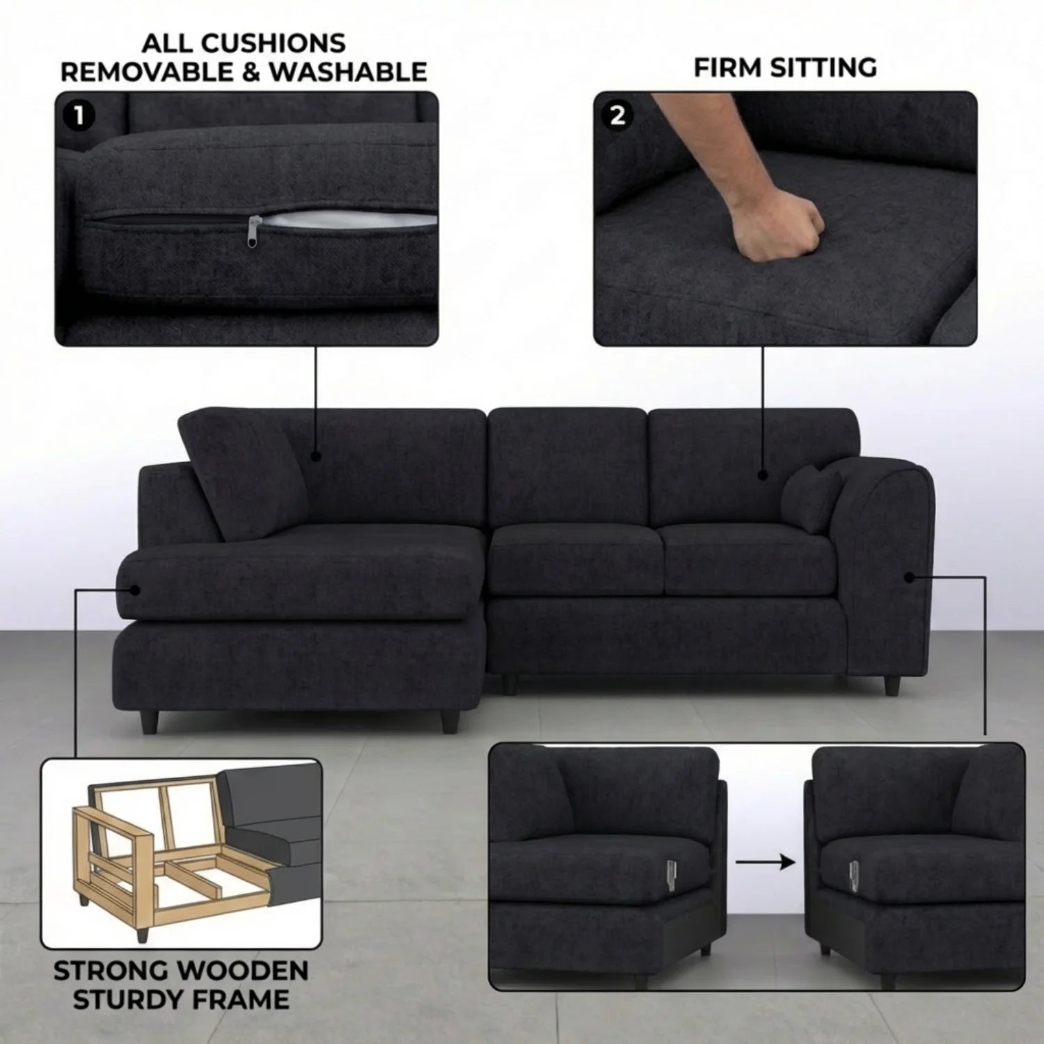 Left Hand Facing Black