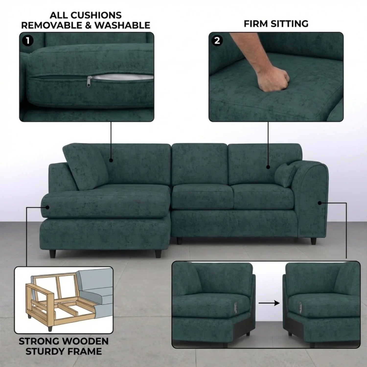 Left Hand Facing Teal