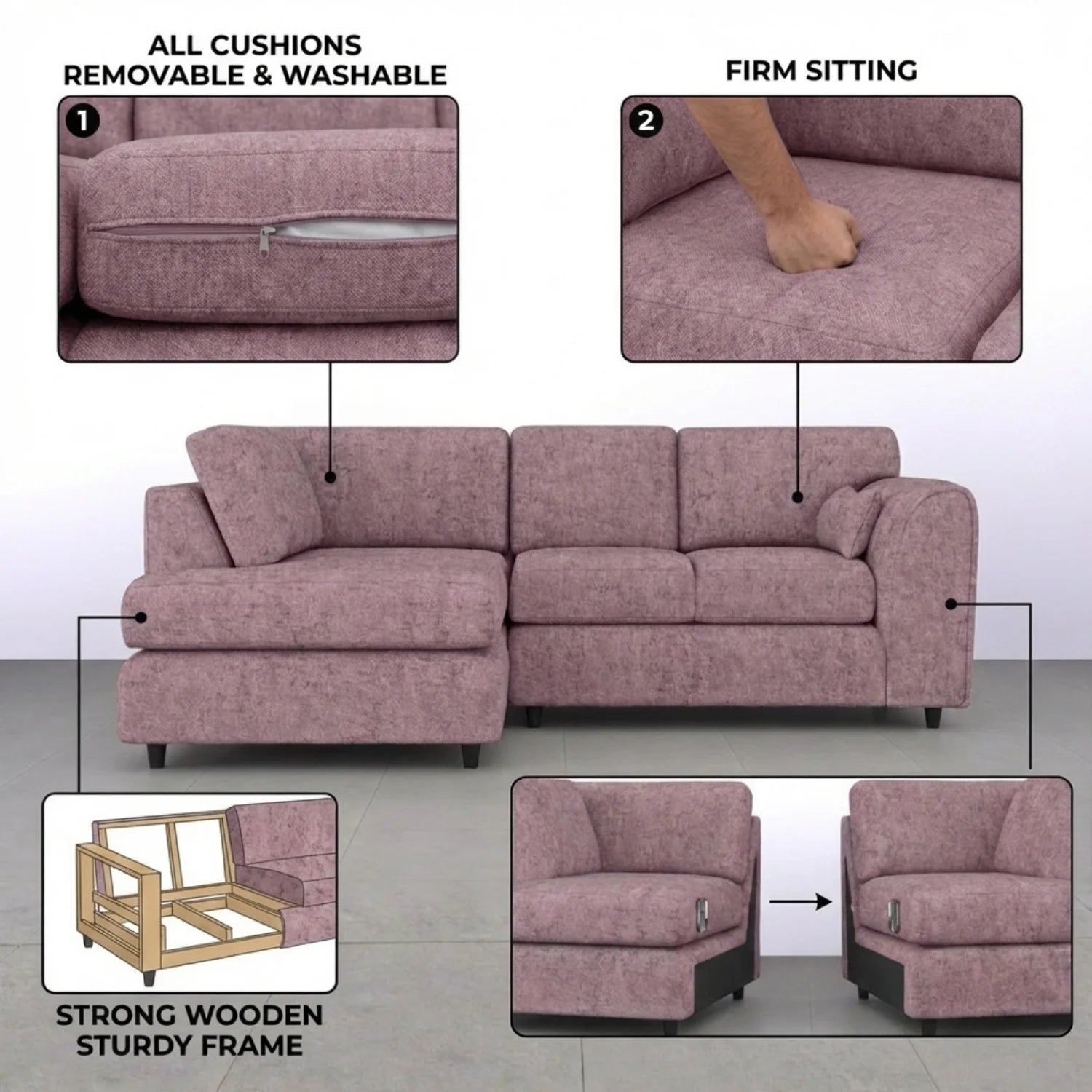 Left Hand Facing Pink