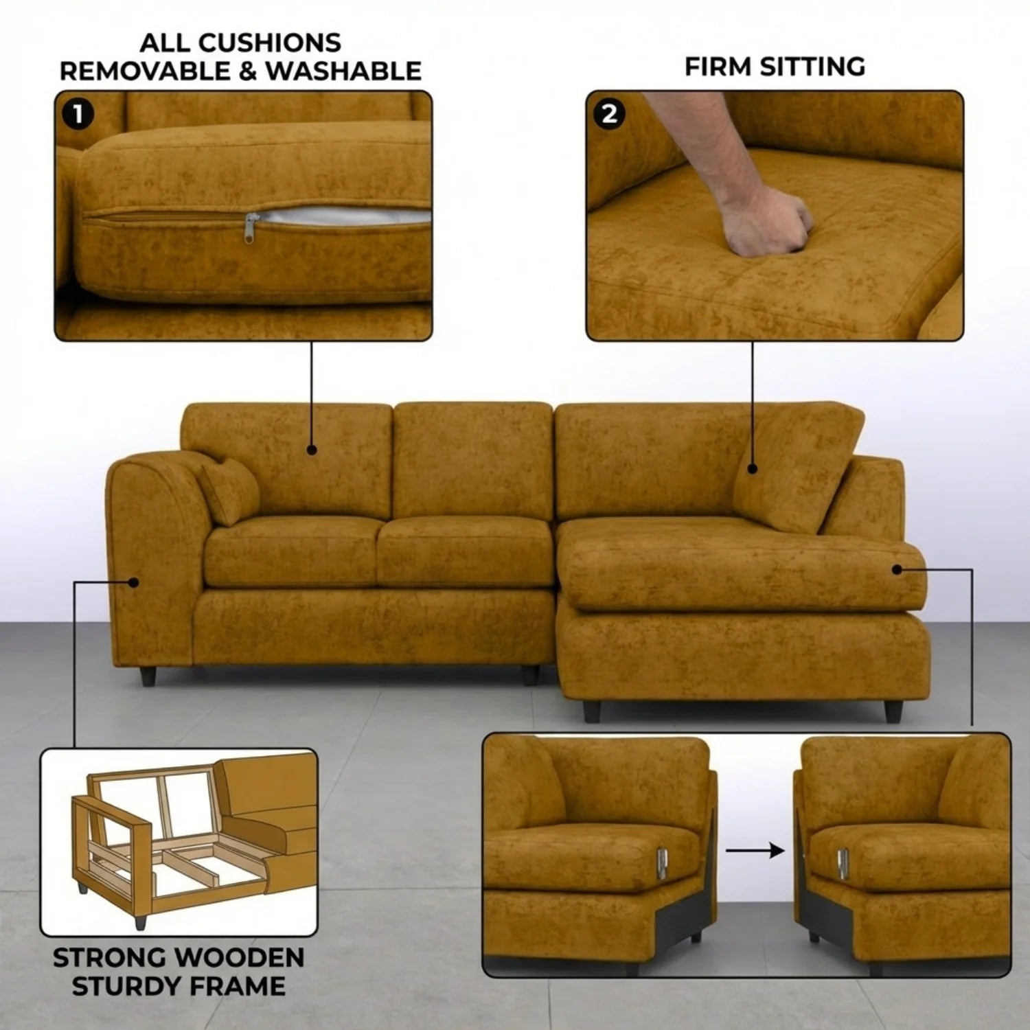 Right Hand Facing Mustard