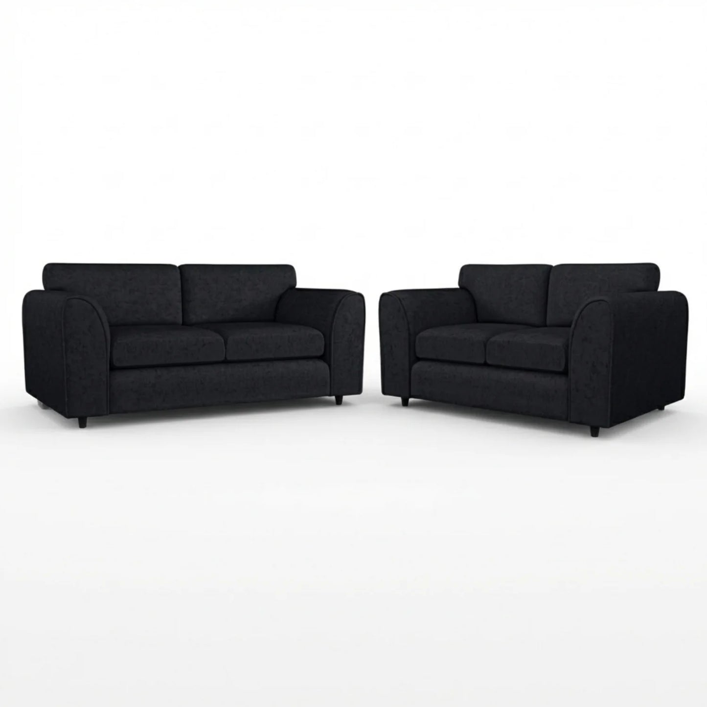 3+2 seater black