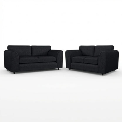 3+2 seater black