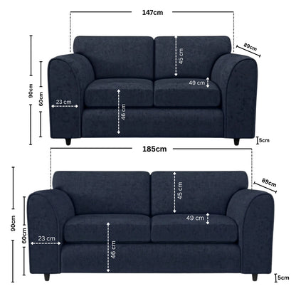 3+2 seater midnight blue