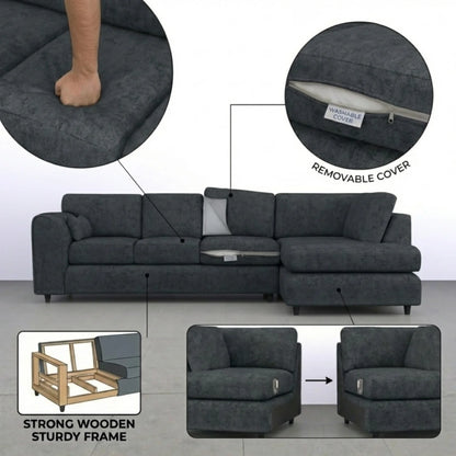 XL Right Hand Facing Dark Grey