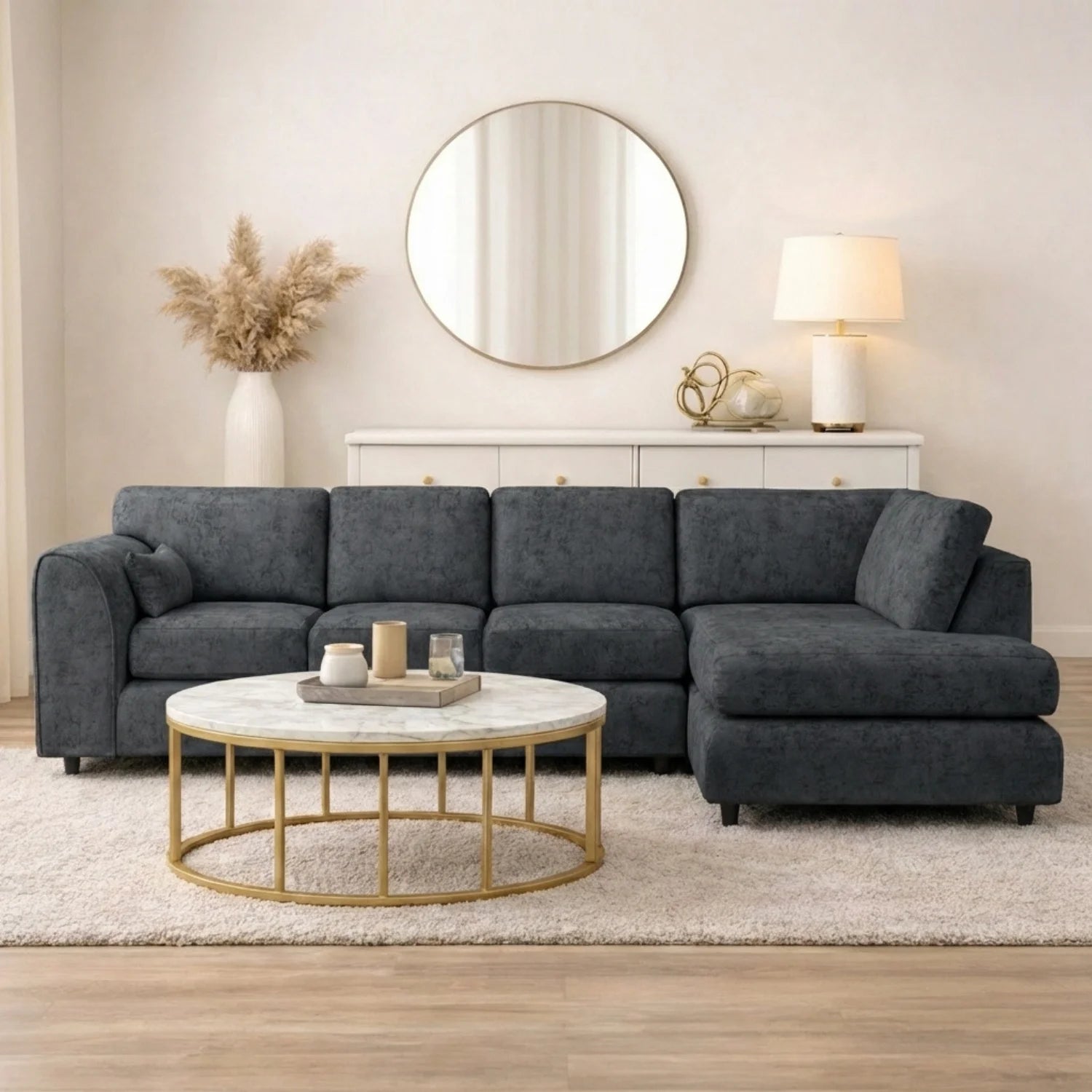 XL Right Hand Facing Dark Grey