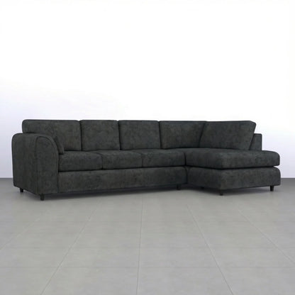 Alaska Full Back X L  L-Shape Sofa (Dark Grey)