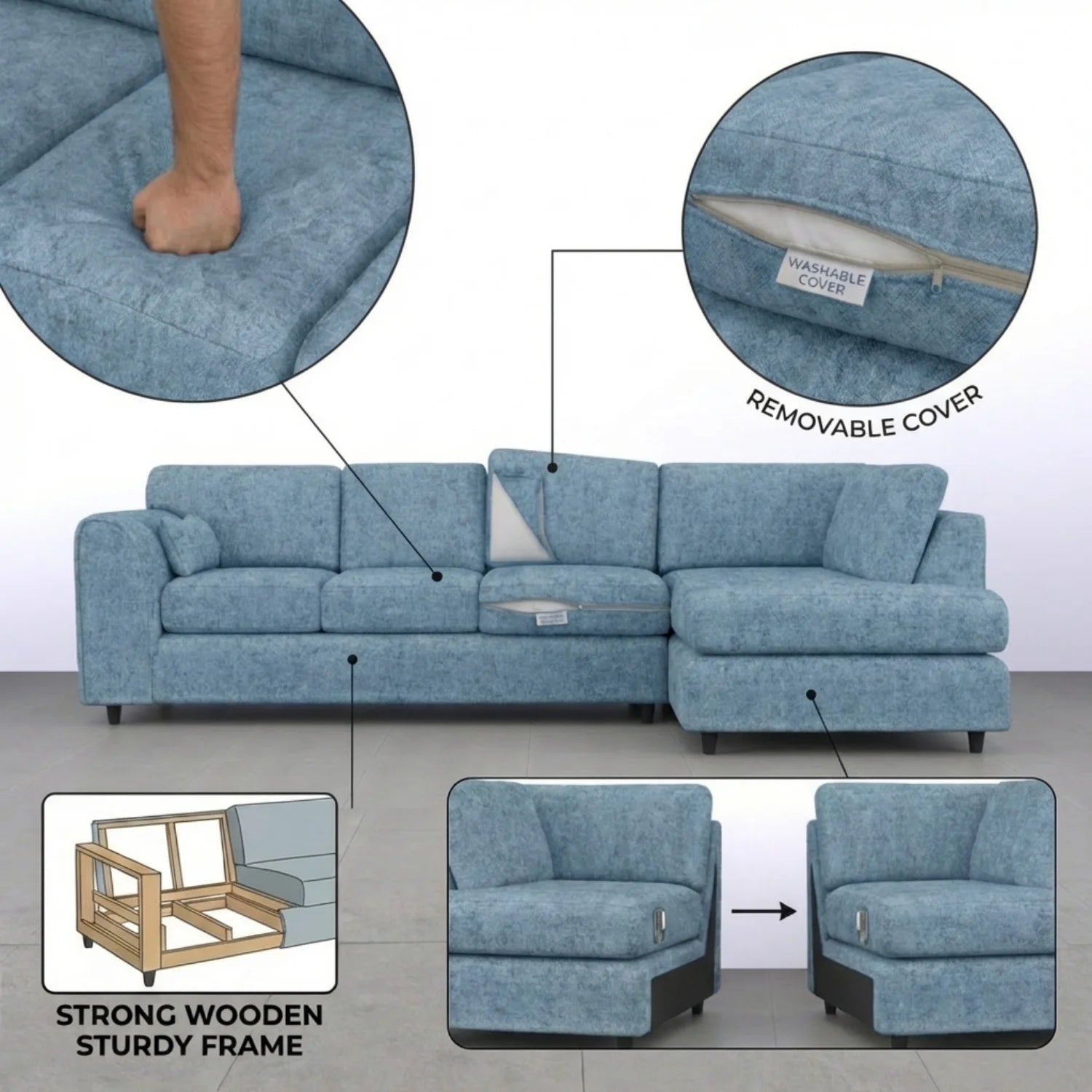 XL Right Hand Facing Sky Blue