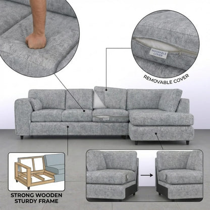 XL Right Hand Facing Light Grey