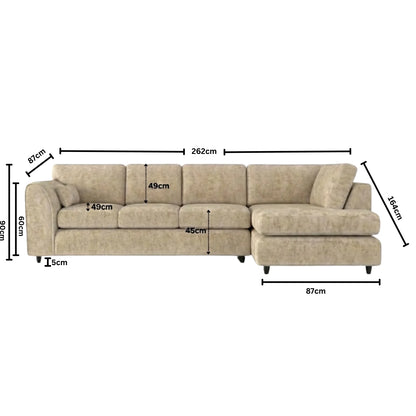 XL Right  Hand Facing Cream