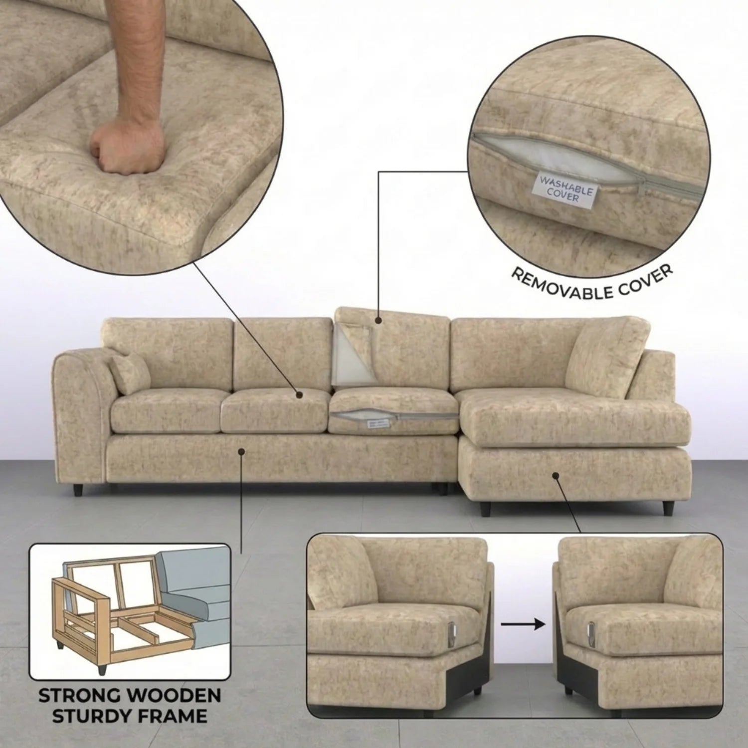 XL Right  Hand Facing Cream