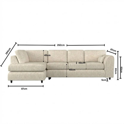 XL Left Hand Facing Cream