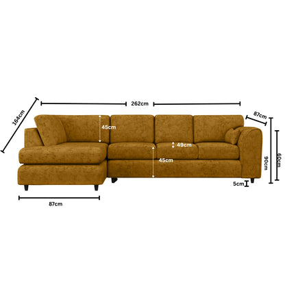 XL Left Hand Facing mustard