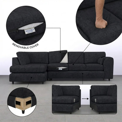 XL Left Hand Facing Black