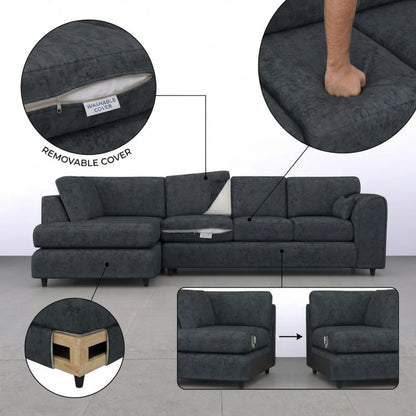 XL Left Hand Facing Dark Grey