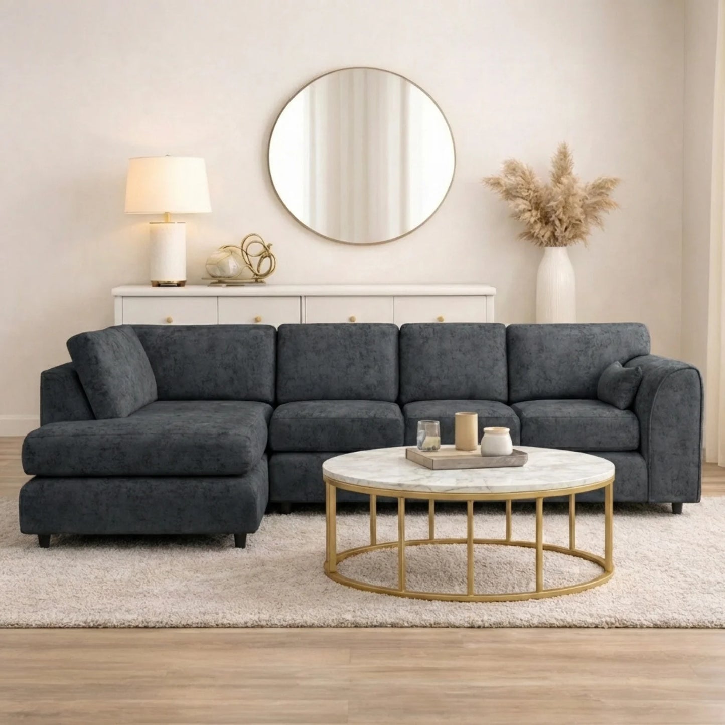 XL Left Hand Facing Dark Grey