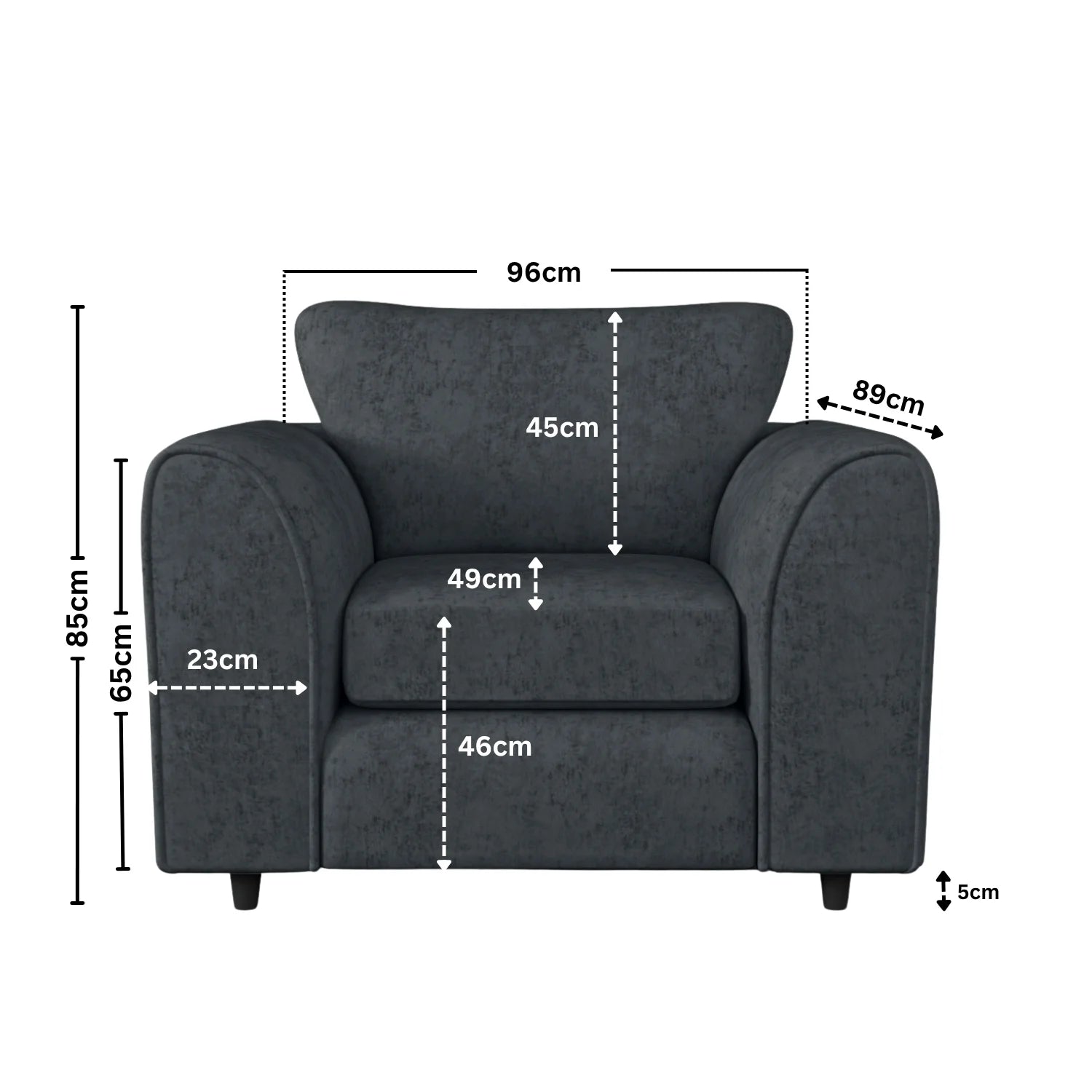 armchair dark grey