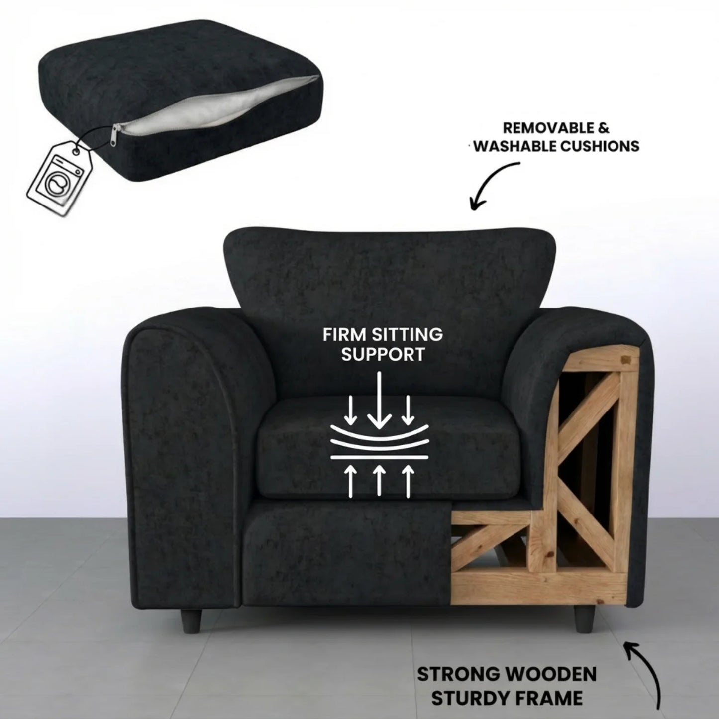Armchair black