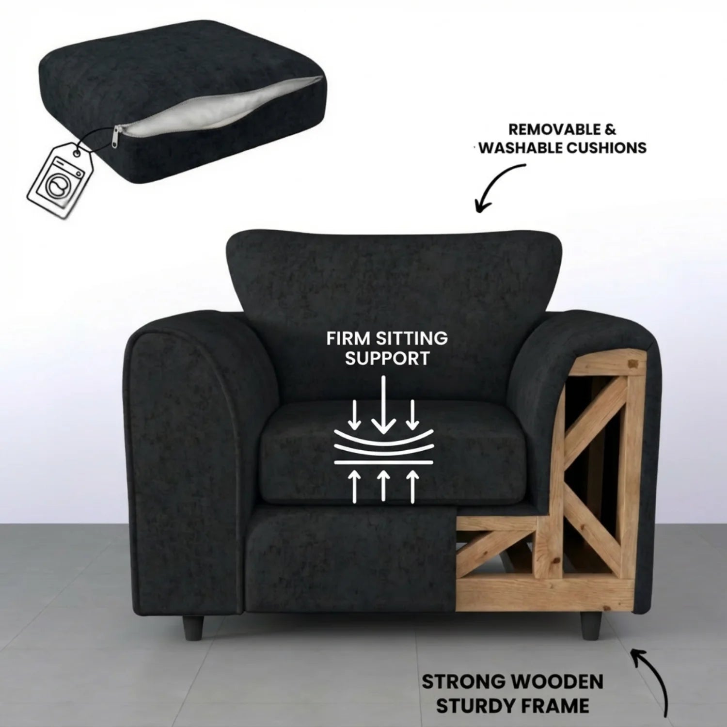 Armchair black