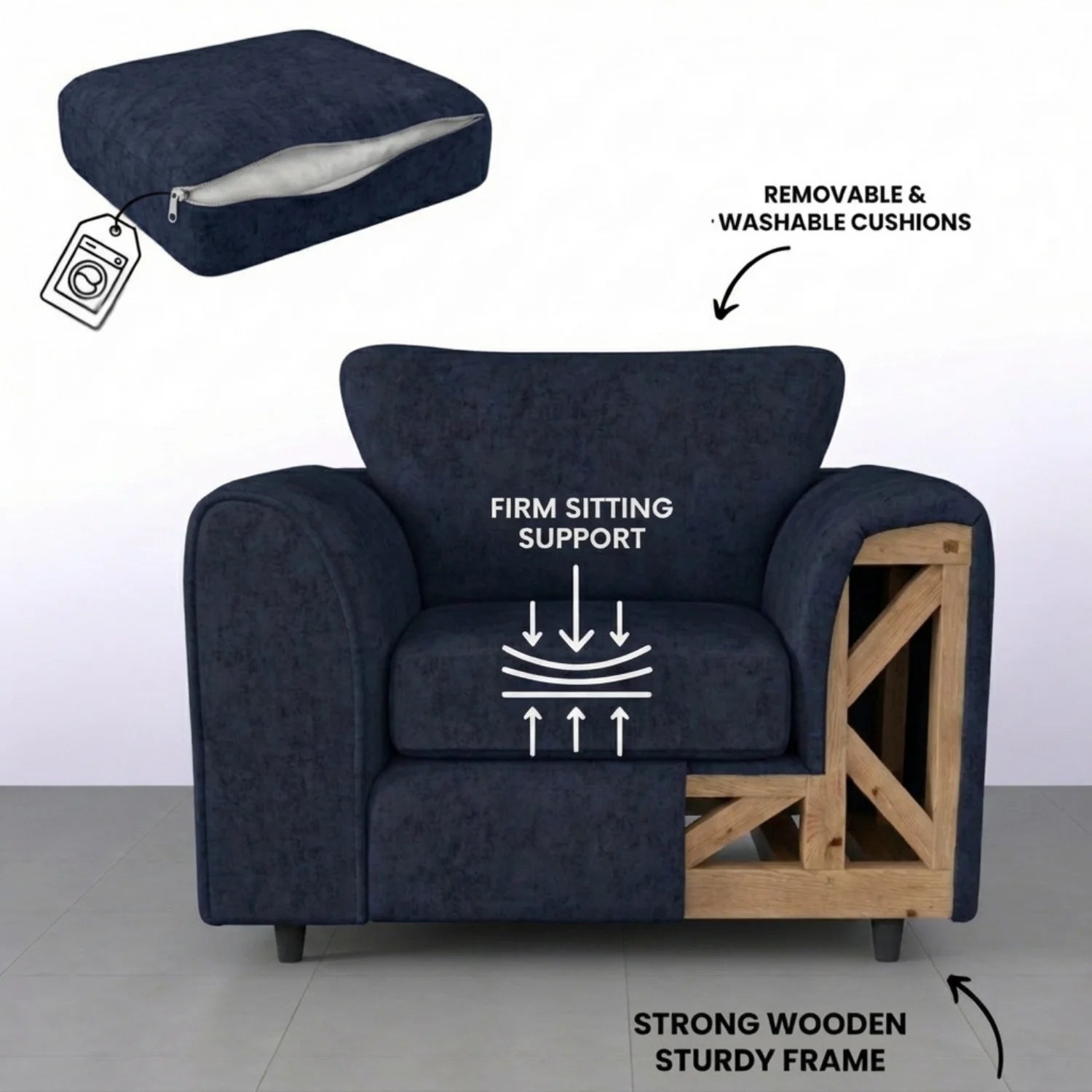 Armchair midnight blue