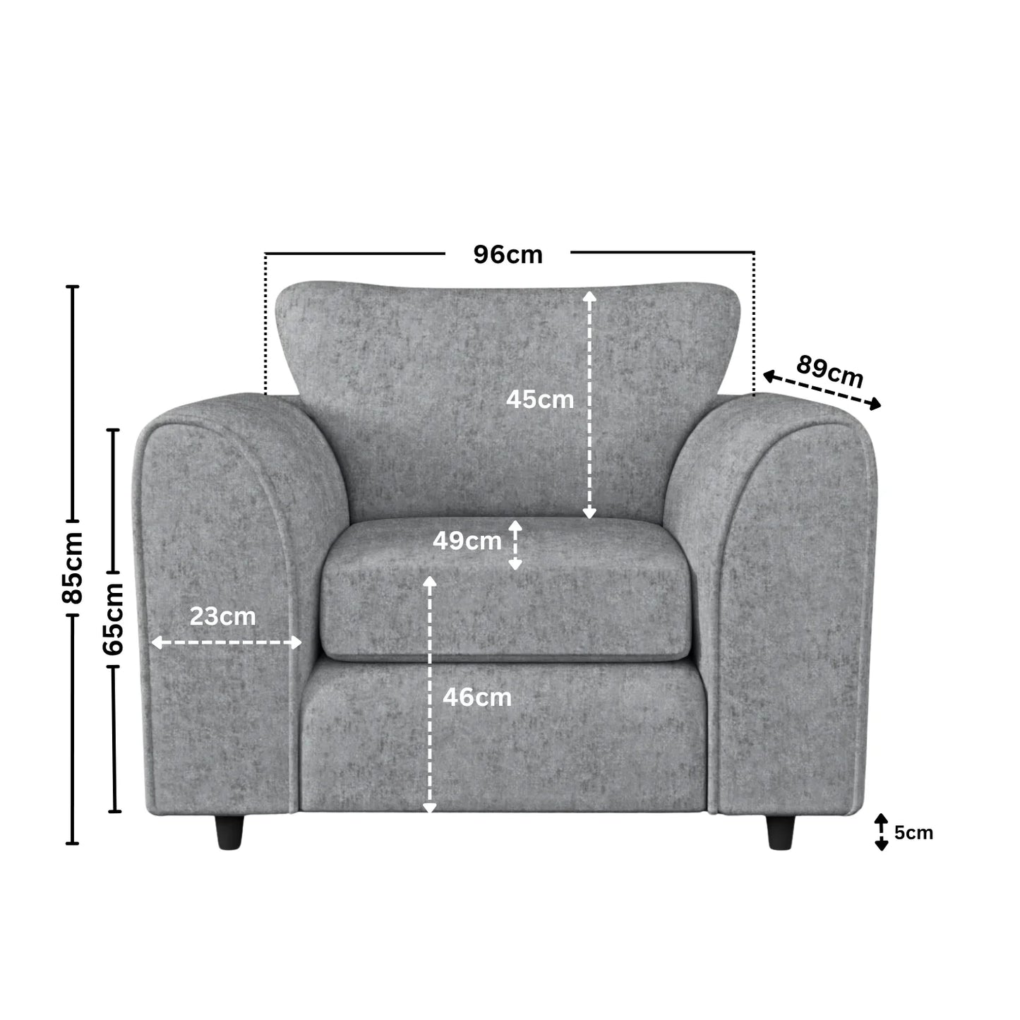 Armchair light grey