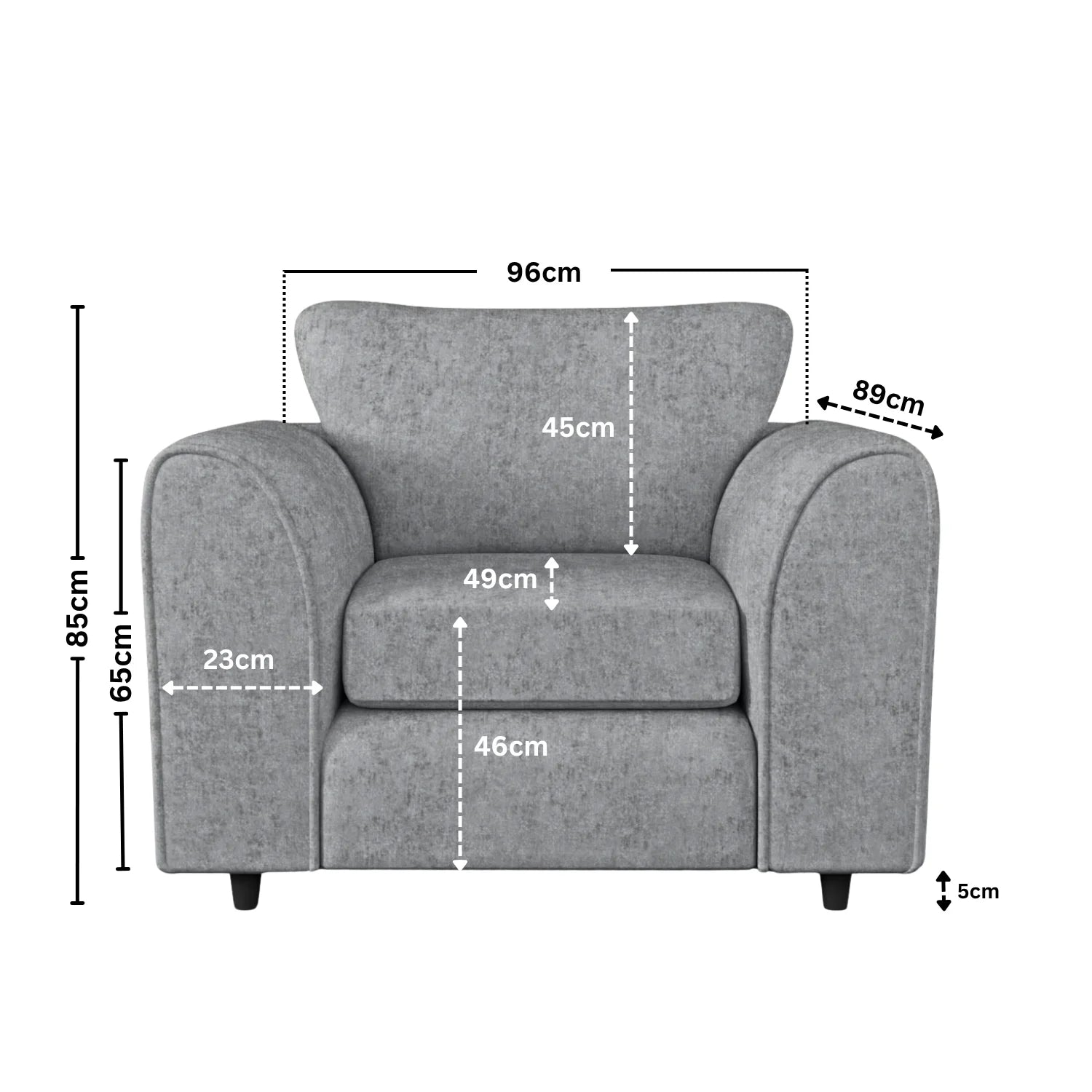 Armchair light grey