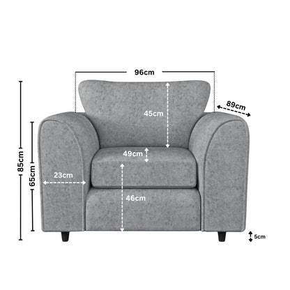 Armchair light grey