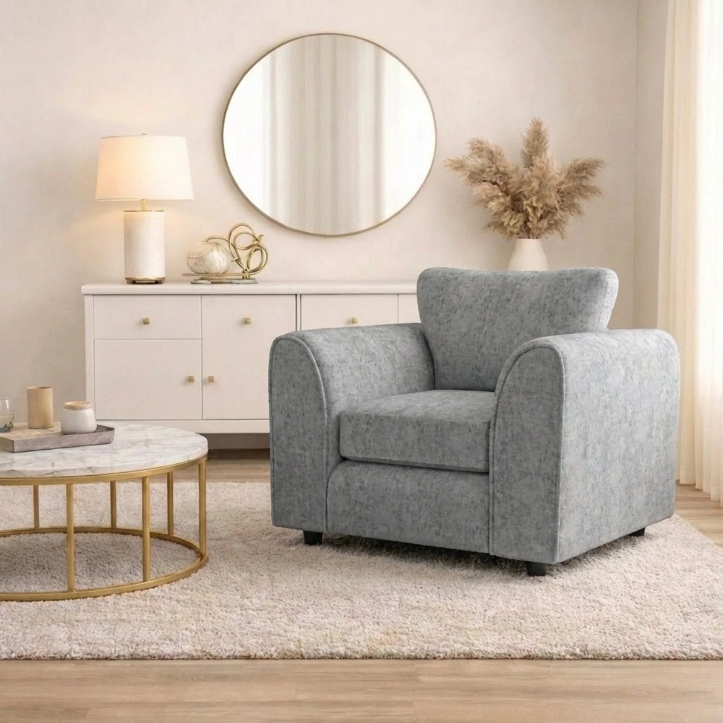 Armchair light grey