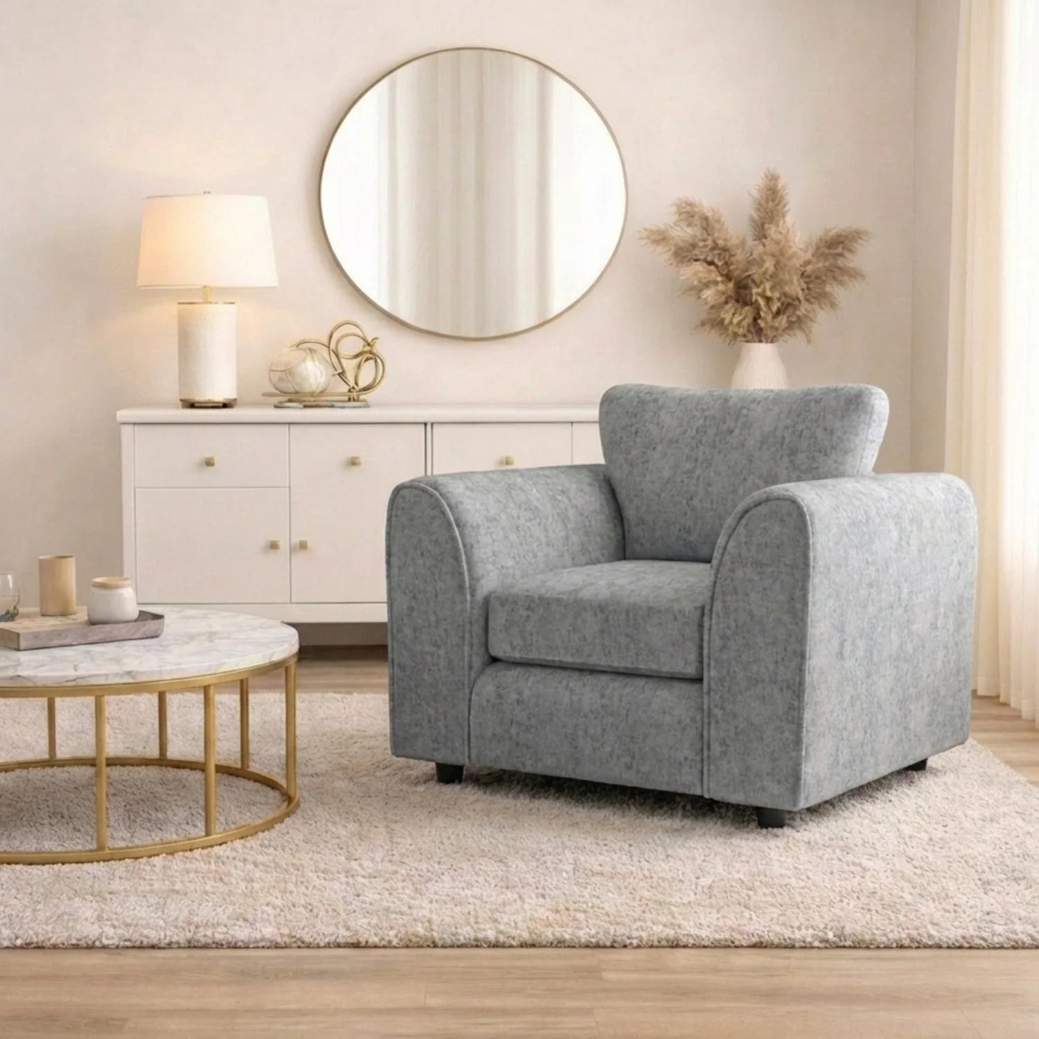Armchair light grey