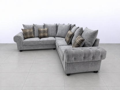 Gamzo Outlet Verona Scatter Back Corner Sofa showing plush cushions and modern corner design in a stylish living room setting.