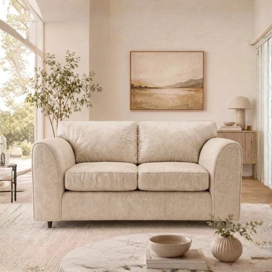 Dillon Full Back 2 Seater Leather Sofa