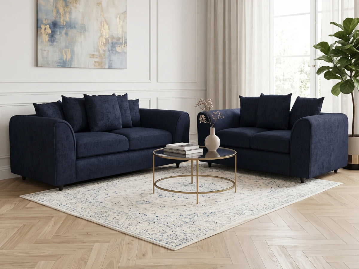 Alaska Fabric Scatter Back Sofa Set