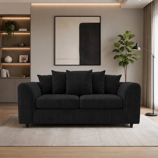 3 seater black
