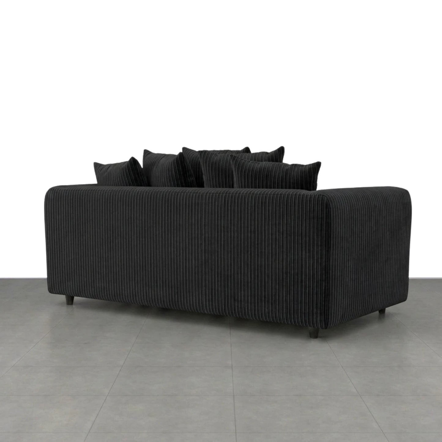 3 seater black