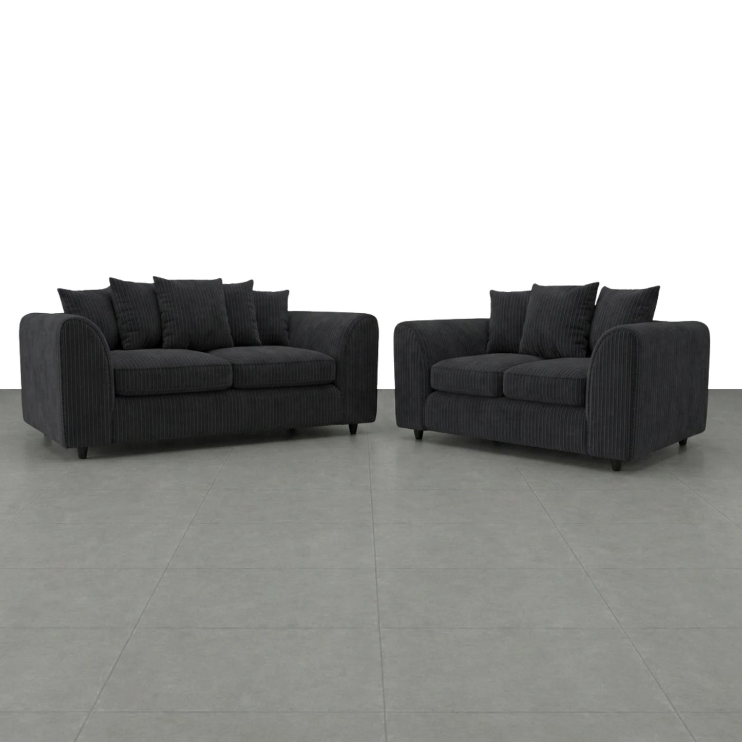3 + 2 seater Black