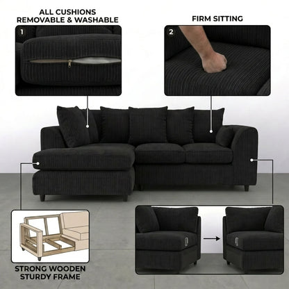 Left Hand Facing Black 