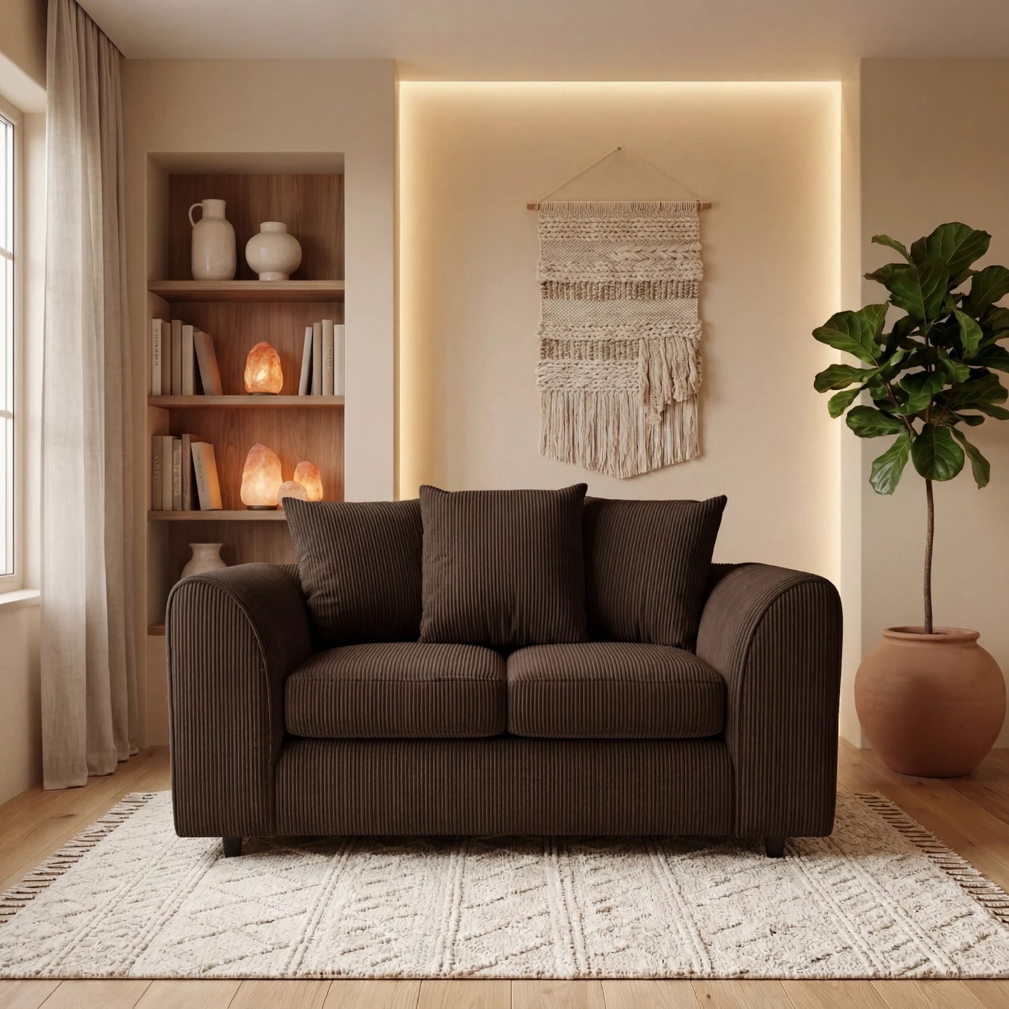2 seater Chocolate Brown