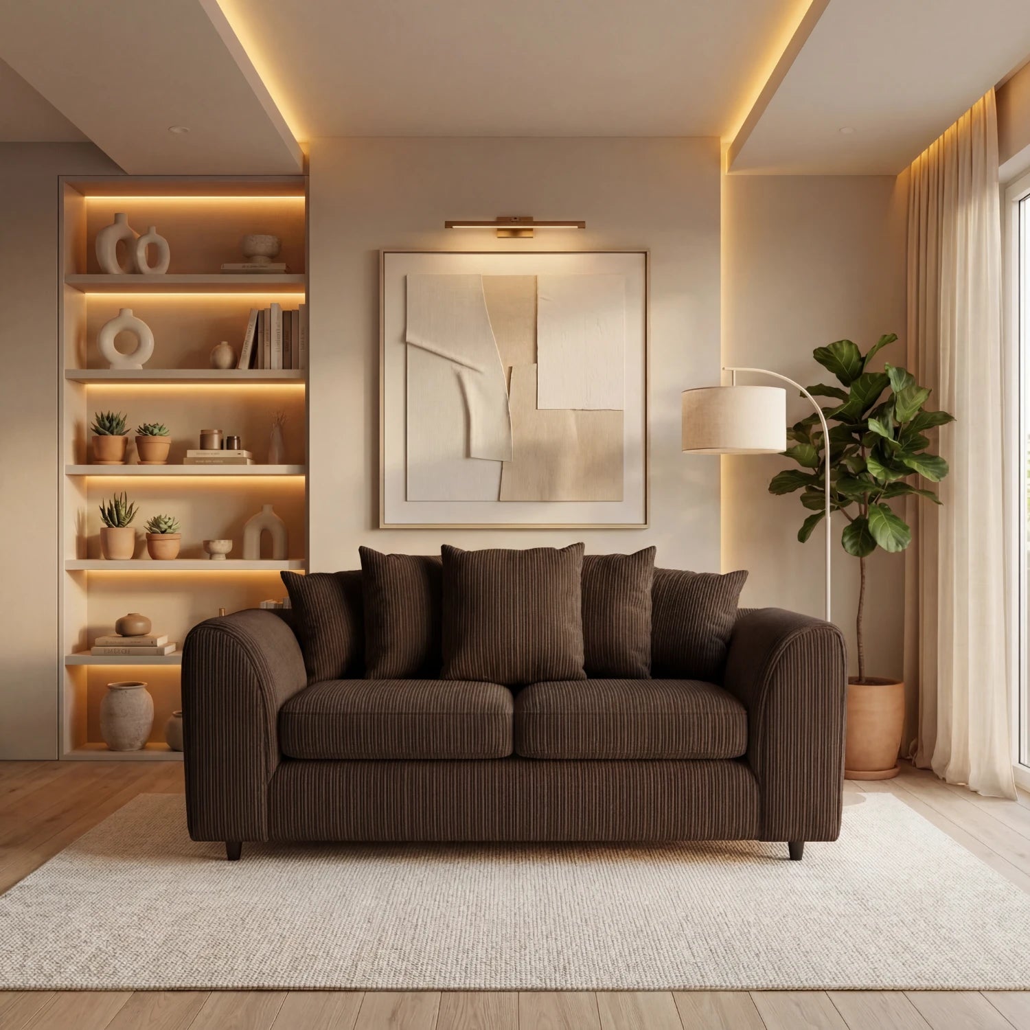 3 seater Chocolate Brown