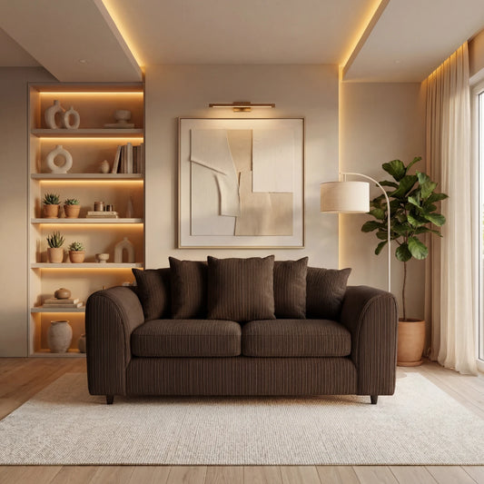 3 seater Chocolate Brown