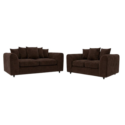 3 + 2 seater Chocolate Brown