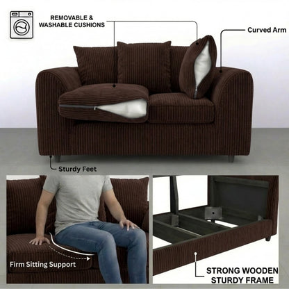2 seater Chocolate Brown