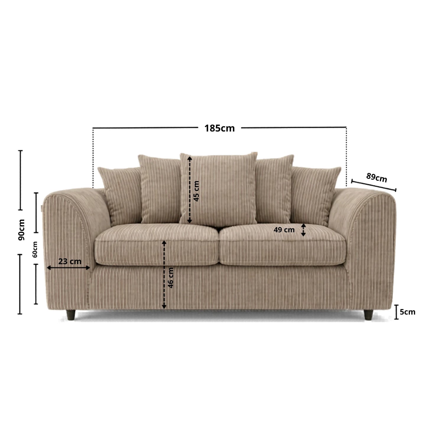 3 seater cream