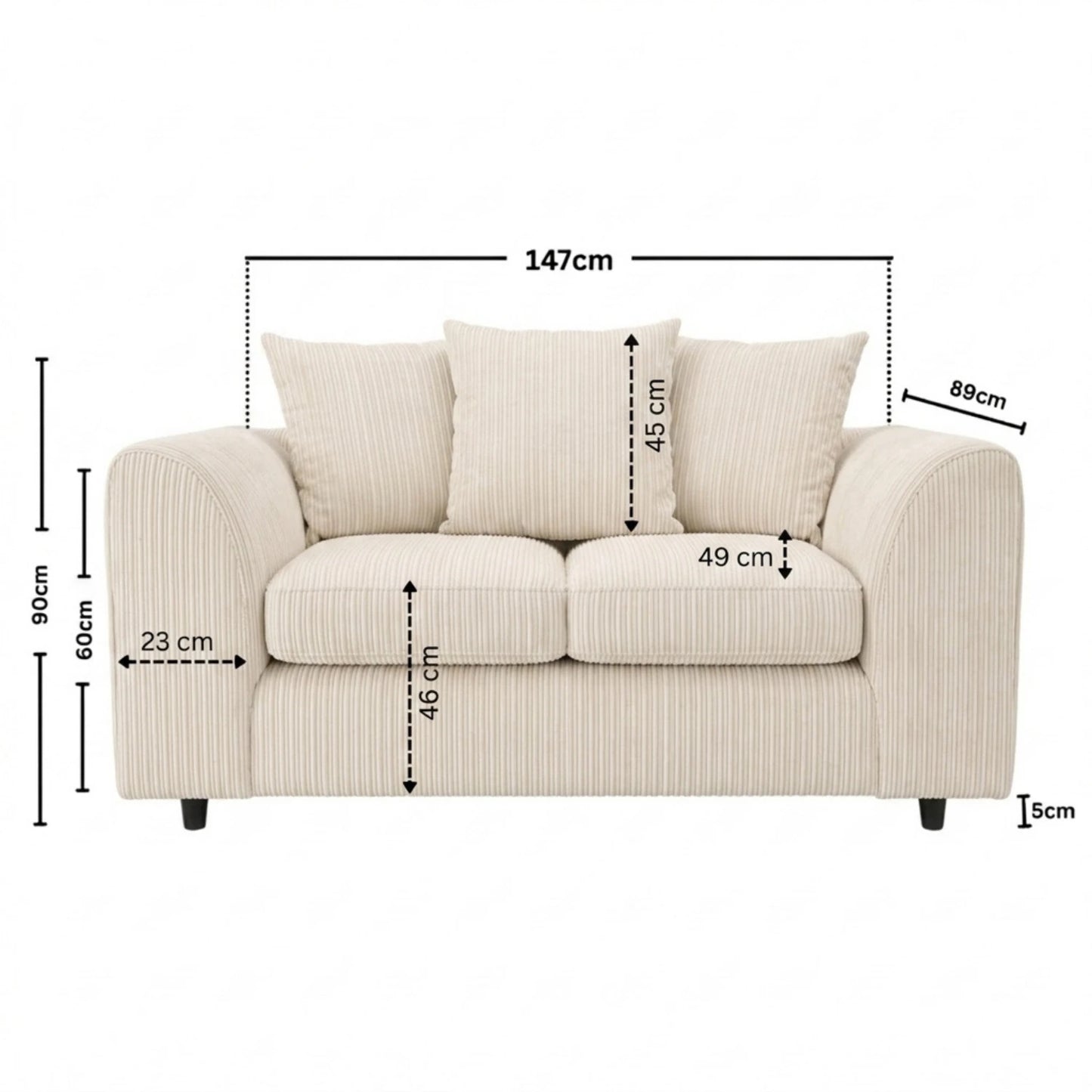 2 seater cream