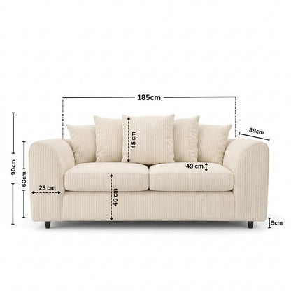 3 seater cream