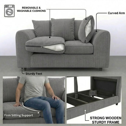 3 + 2 seater Charcoal Grey